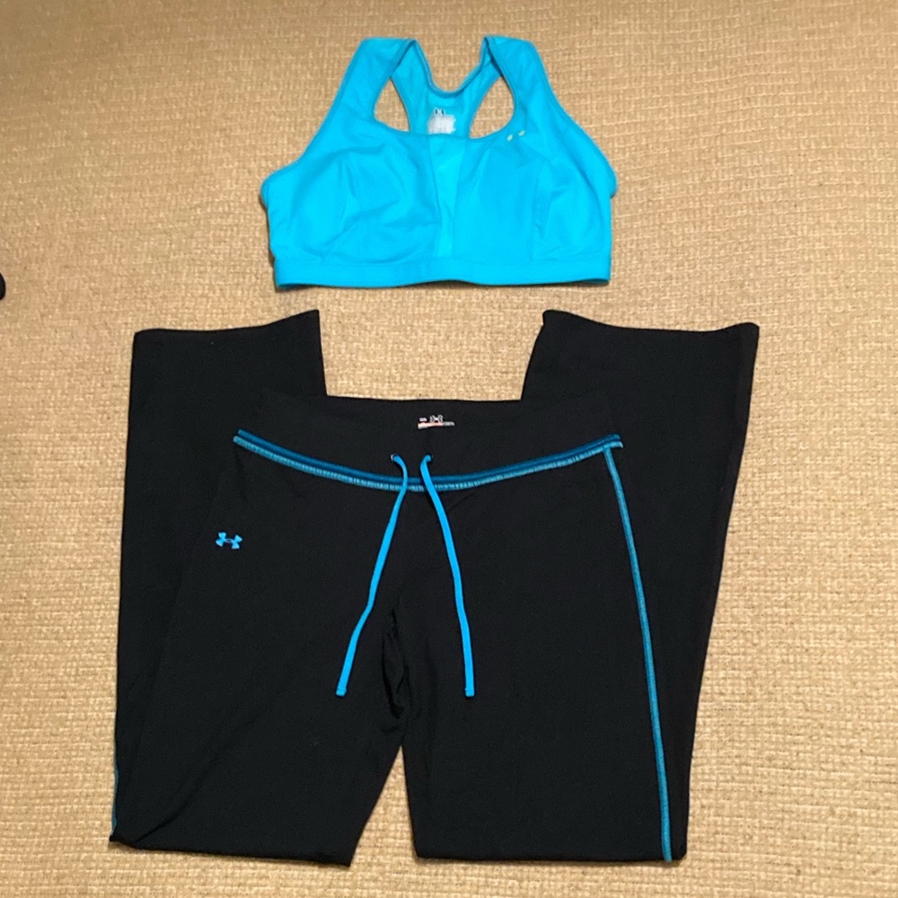Under Armour Sports Bra and Swear Pants